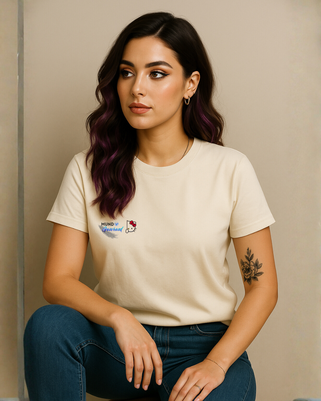 Camiseta Oversized Hello Kitty x McLaren Senna